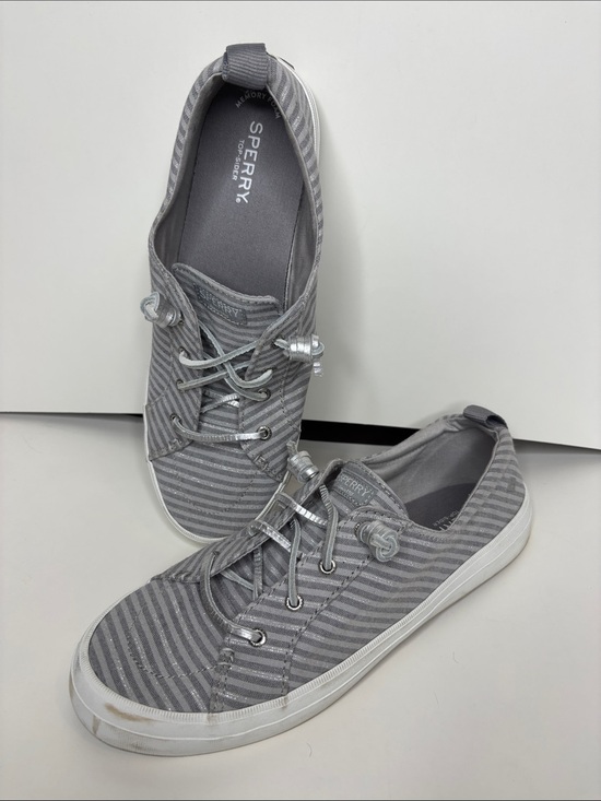 Sperry Shoes - Sperry Women's Gray Striped Slip-On Sneakers